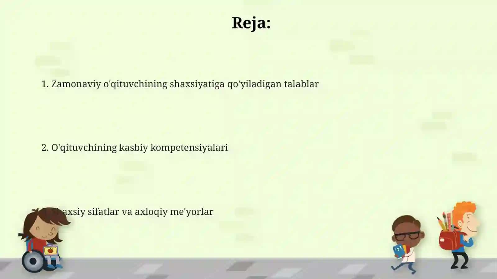 Zamonaviy pedagog shaxsi uchun qoʻyiladigan talablar 2