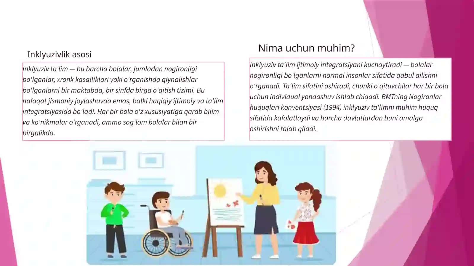 Alohida ehtiyojlarga ega bolalarni inklyuziv ta’lim sharoitida o‘qitishni tashkil etish 2