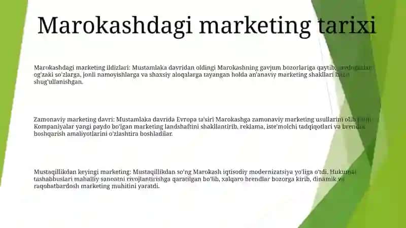 Marokash Davlati Marketingi 2