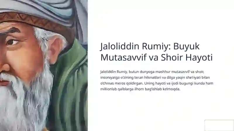 "Masnaviyi Ma'naviy" asari tahlili: Jaloliddin Rumiy dunyosining sehrli kitobi 2