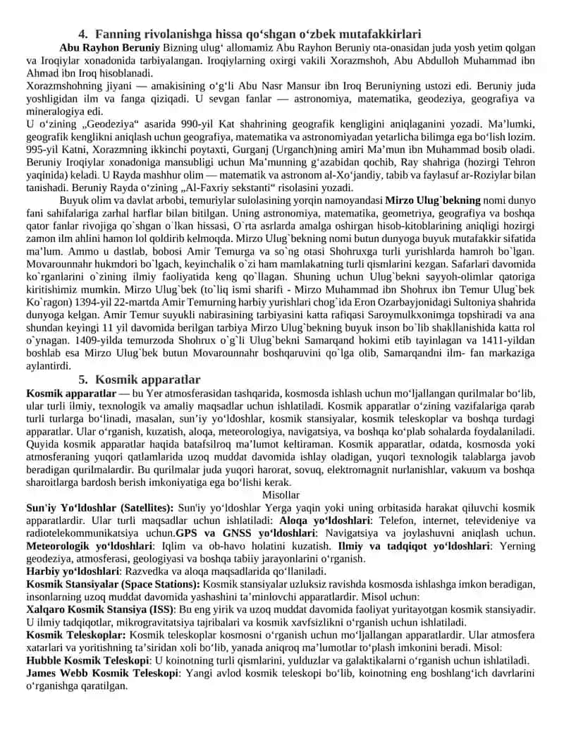 Kosmik geodeziya faning maqsad va vazifalari 2