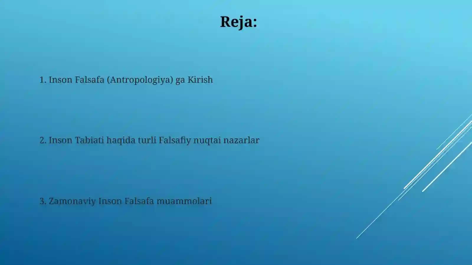 Inson Falsafasi (Antropologiya) 2