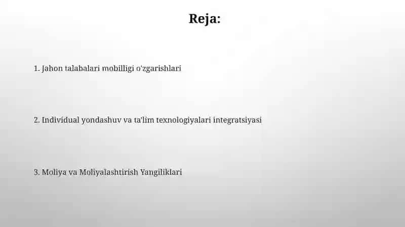 Xorijiy mamlakatlarda talim taraqqiyotining asosiy yonalishlari.va ilgor xorijiy tajribalar 2