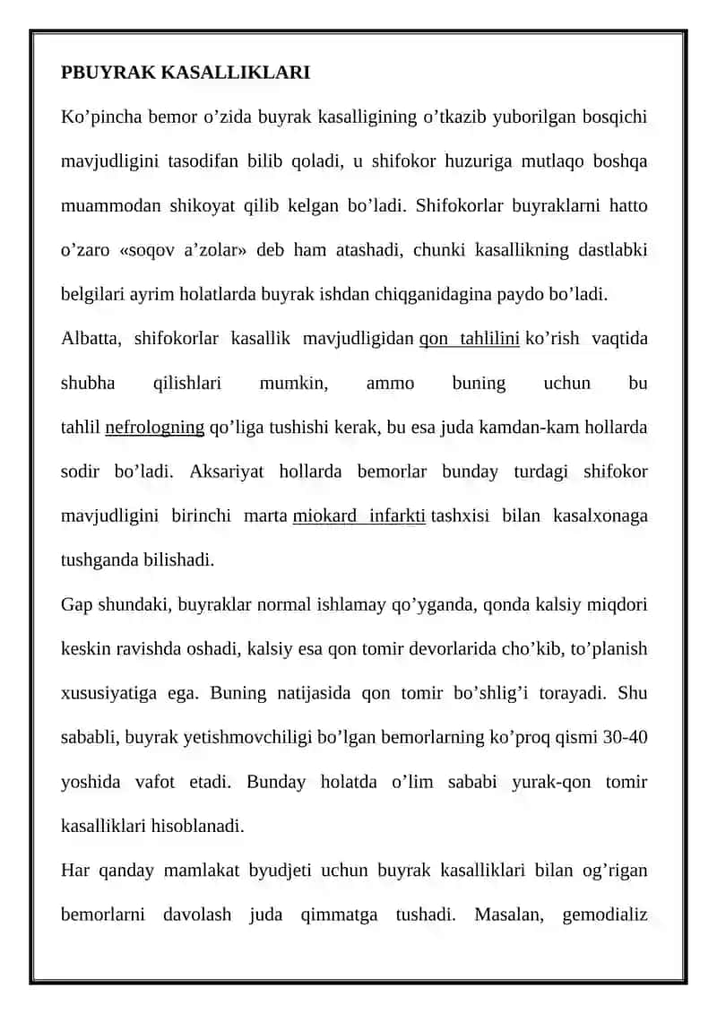 BUYRAK KASALLIKLARI 2