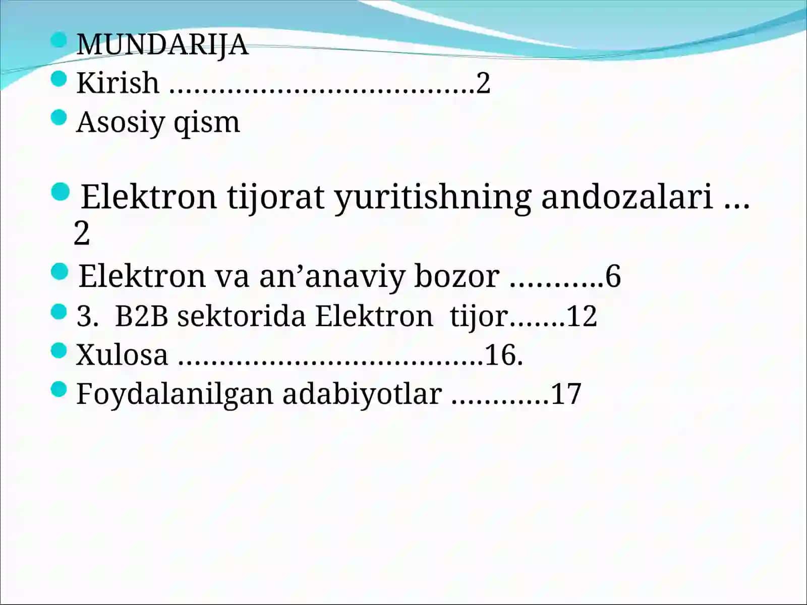 B2B sektorida Elektron tijorat tizimlarini asosiy yo’nalishlari 2