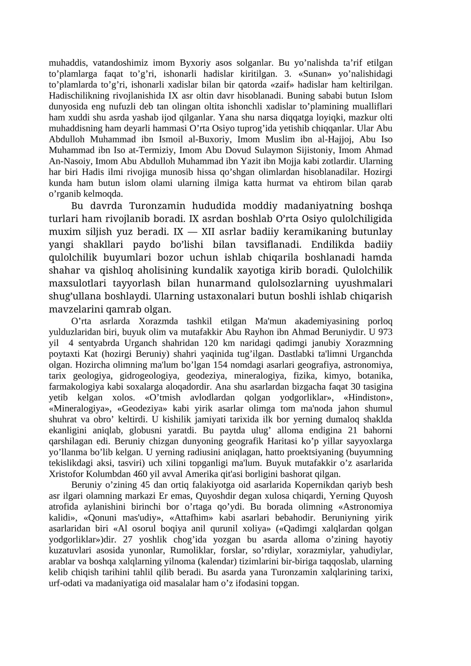 9-mavzu. Mustaqillik yillarida O‘zbekistondagi ma’naviy va madaniy taraqqiyot 2