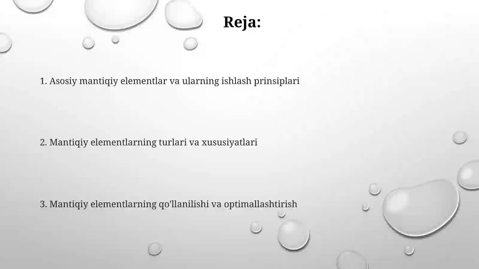 Mantiqiy elementlar (AND, OR, NOT, NAND, NOR, XOR) va ularning ishlash prinsipi 2