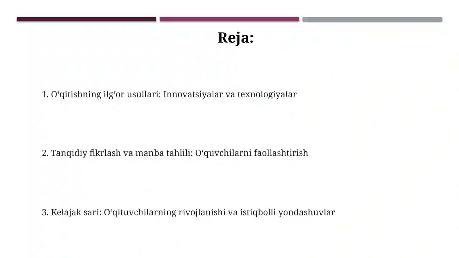 O‘zbekistonning eng yangi tarix fanini o‘qitishdagi ilg‘or inovatsiyalar 2