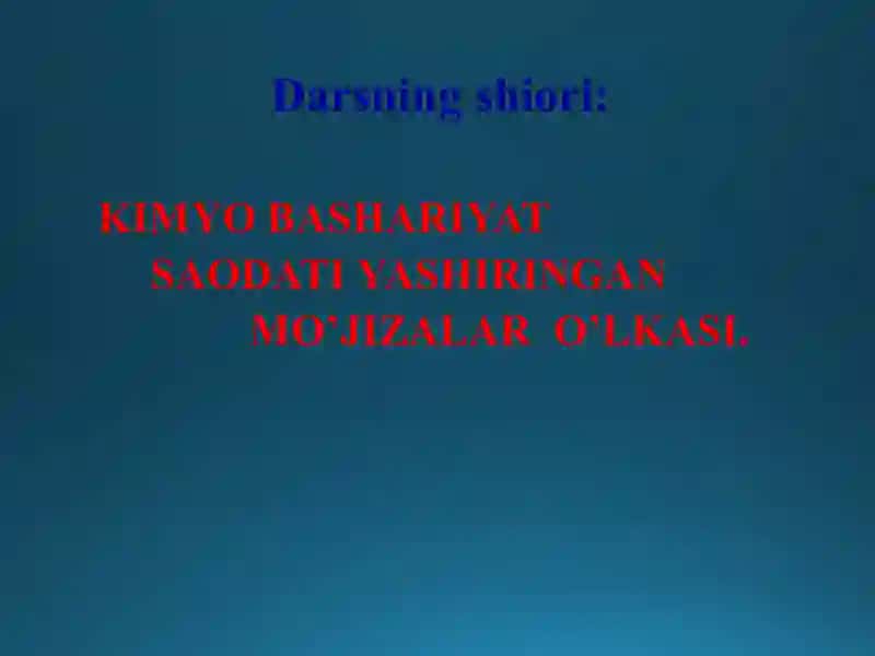 Darsga qo’yiladigan talablar 2