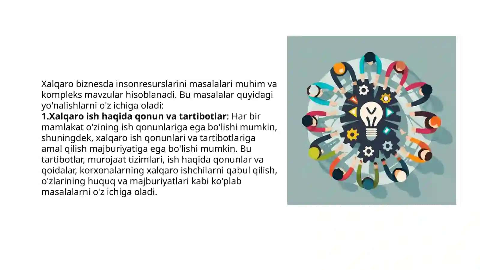 Xalqaro biznesda inson resurslari masalalari 2