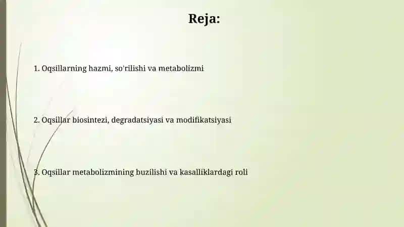Odam organizimi da oqsillarning biokimyoviy ozgarishi 2