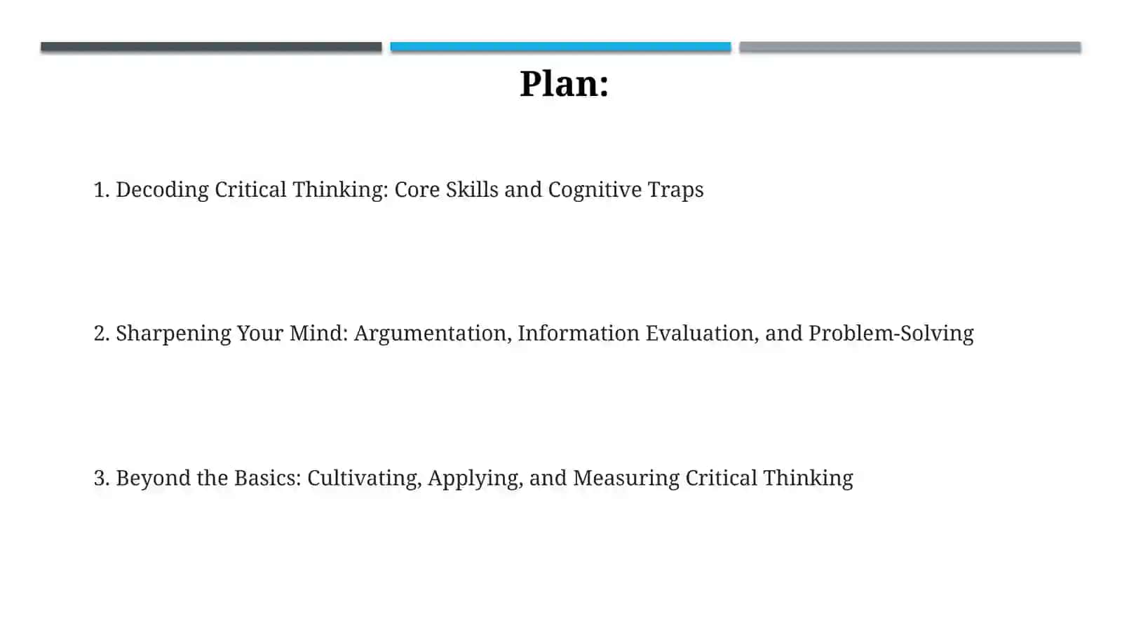 Scoping out the skills of critical thinking 2