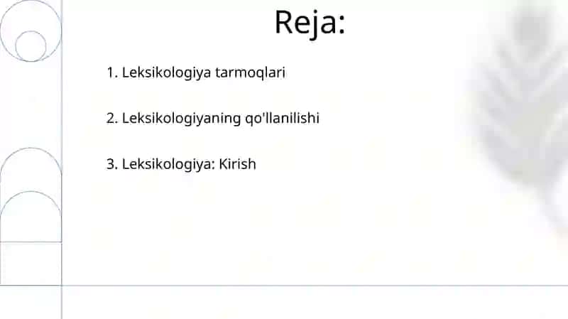 Leksikologiya va uning boʼlimlari 2