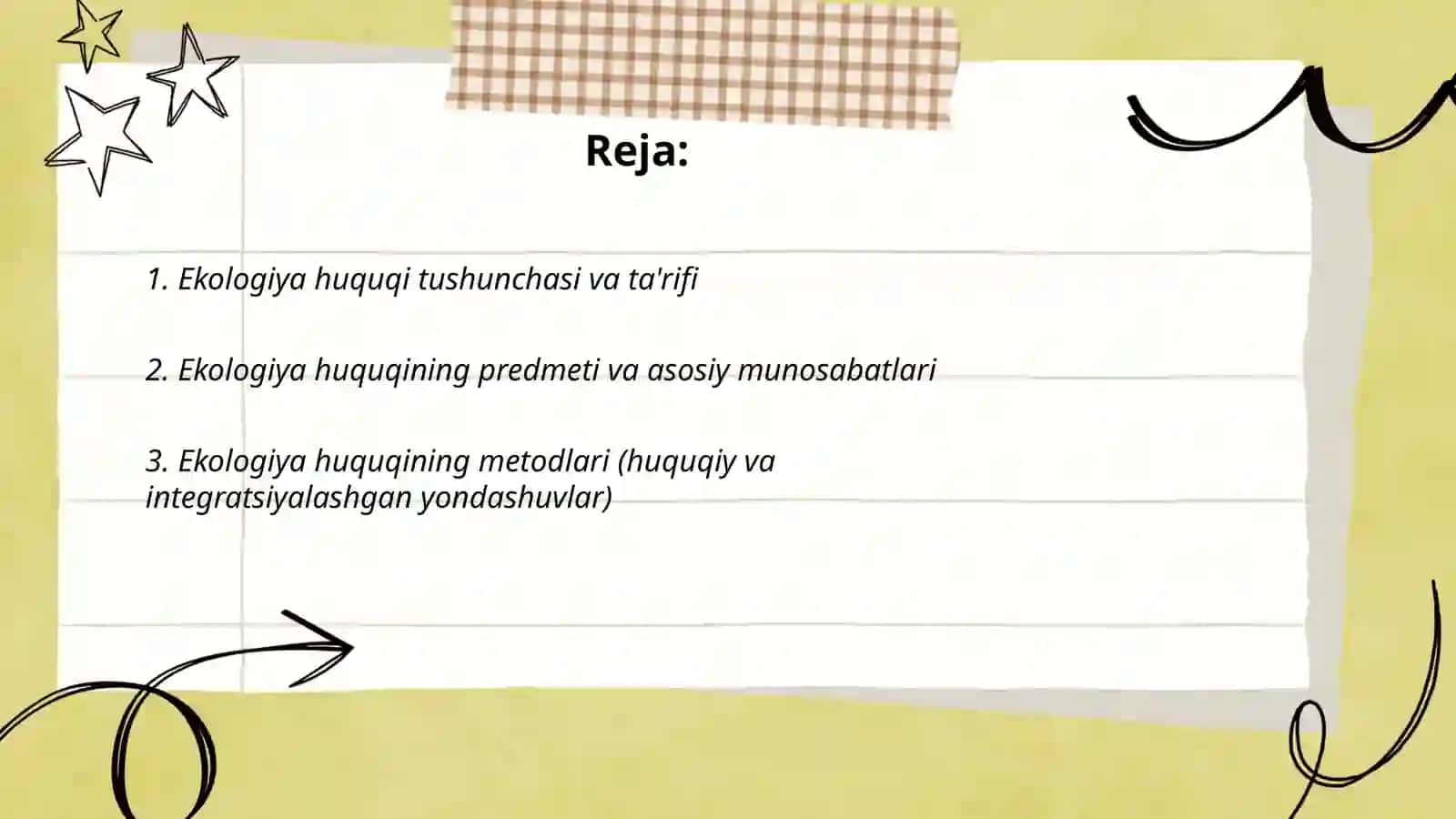 Ekologiya huquqi tushunchasi, predmeti, metodlari va rivojlanish tarixi 2