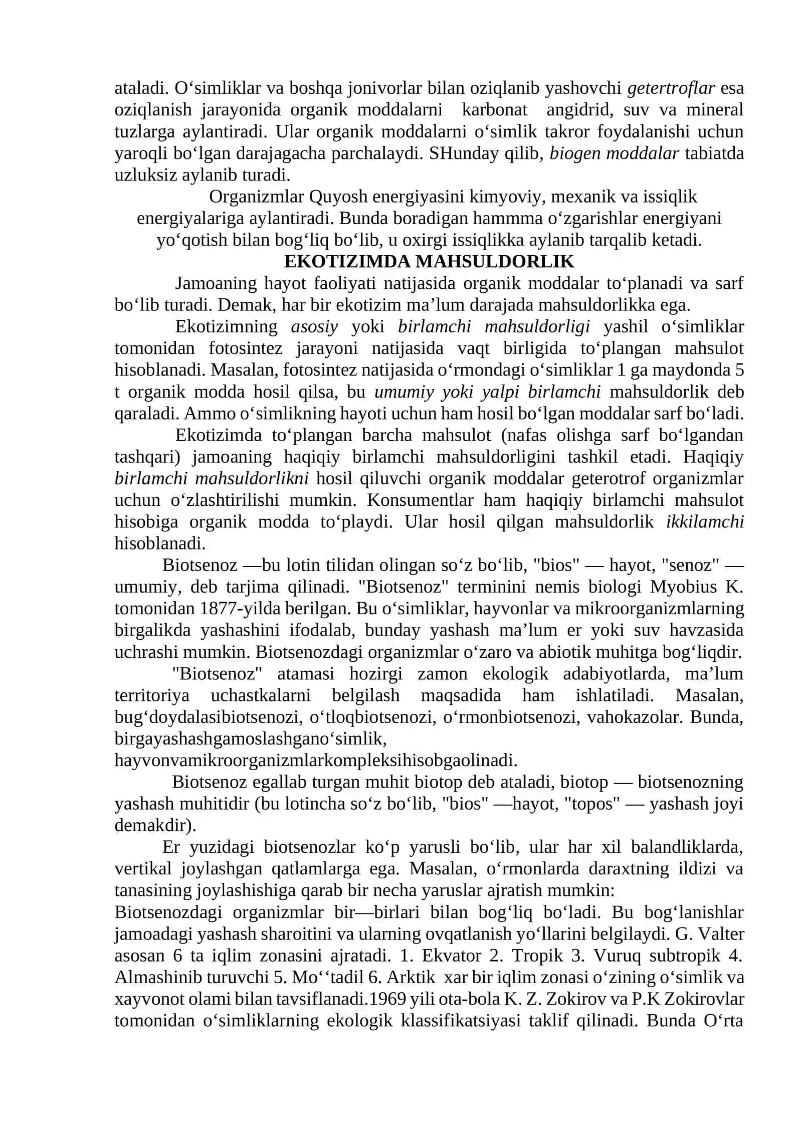EKOlOGIK TIZMNI TUZILISHI 2