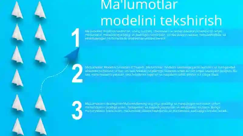 MaʼLumotlar Modelini Sinovdan OʻTkazish 2