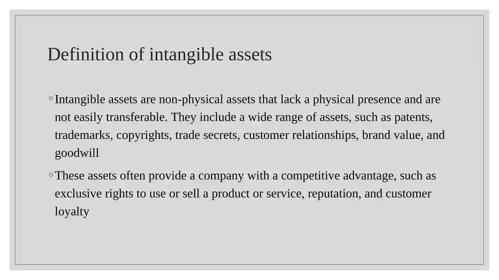 Accounting of intangible assets and its features 2