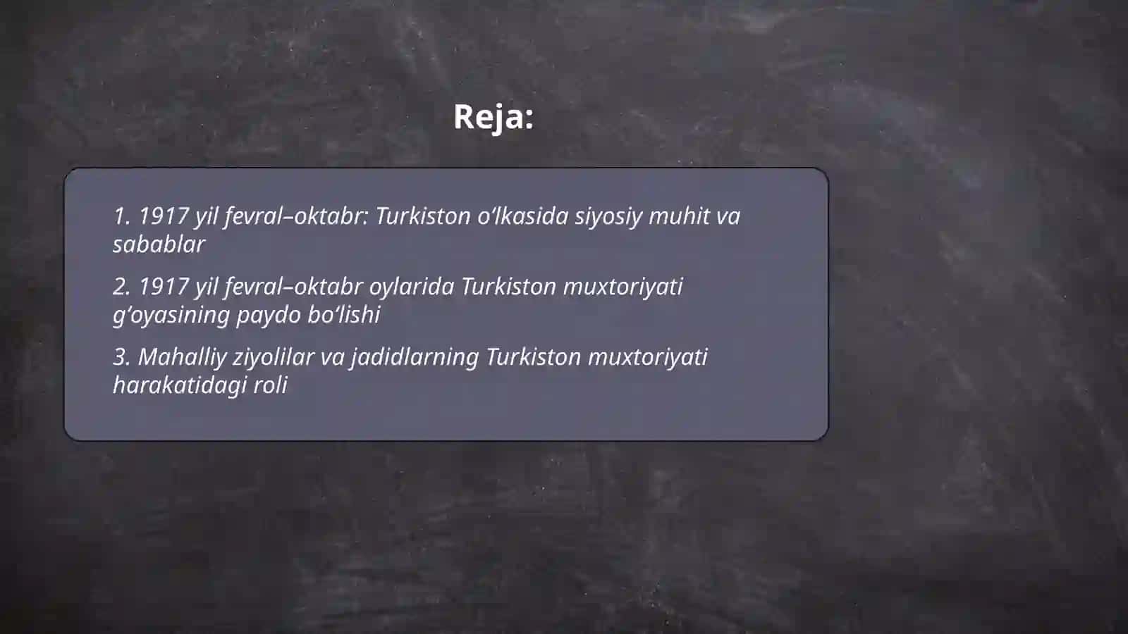 Turkiston oʻlkasi 1917 yil fevral ooktabr oylarida Turkiston muxtoriyati 2