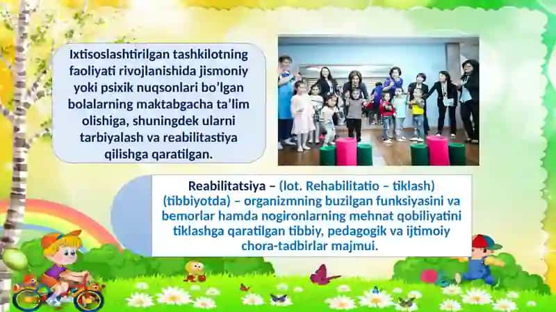 Ixtisoslashtirilgan maktabgacha ta’lim tashkiloti 2