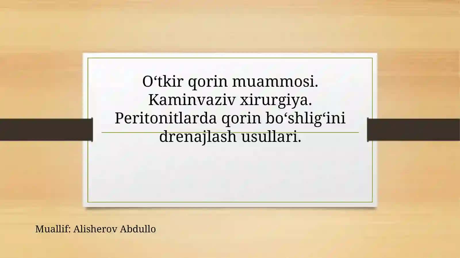 TTATF Pediatriya Fakulteti Talabalari Uchun O‘tkir Qorin Muammolari 2