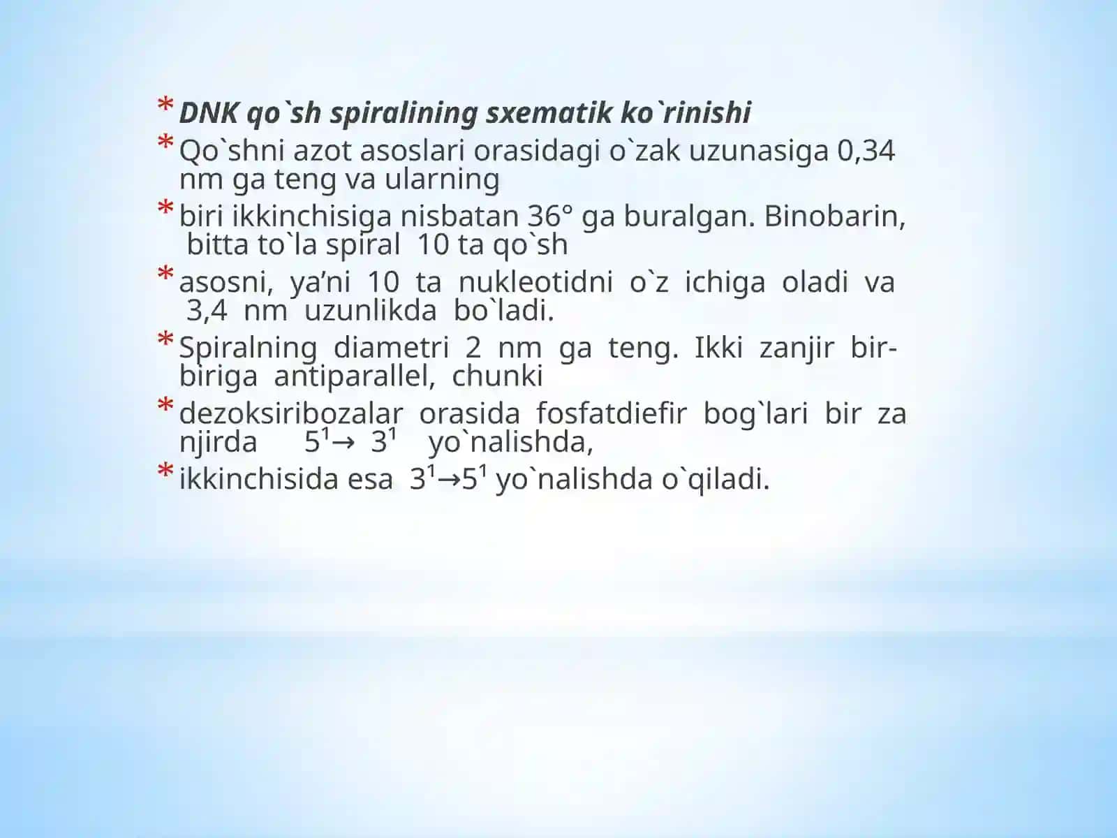 DNK qo'sh spiralicha rqoff qoidasi 2