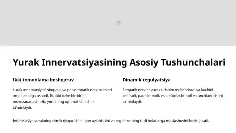 Yurak Innervatsiyasi: Yurak Ritmini Boshqaruvchi Nerv Tizimi 2