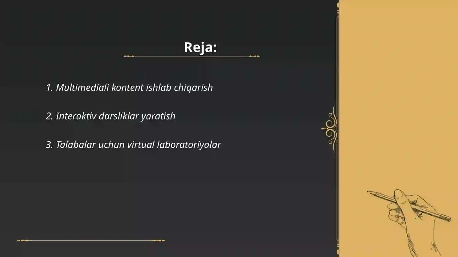 Multimediali o'quv kurslarni yaratish 2