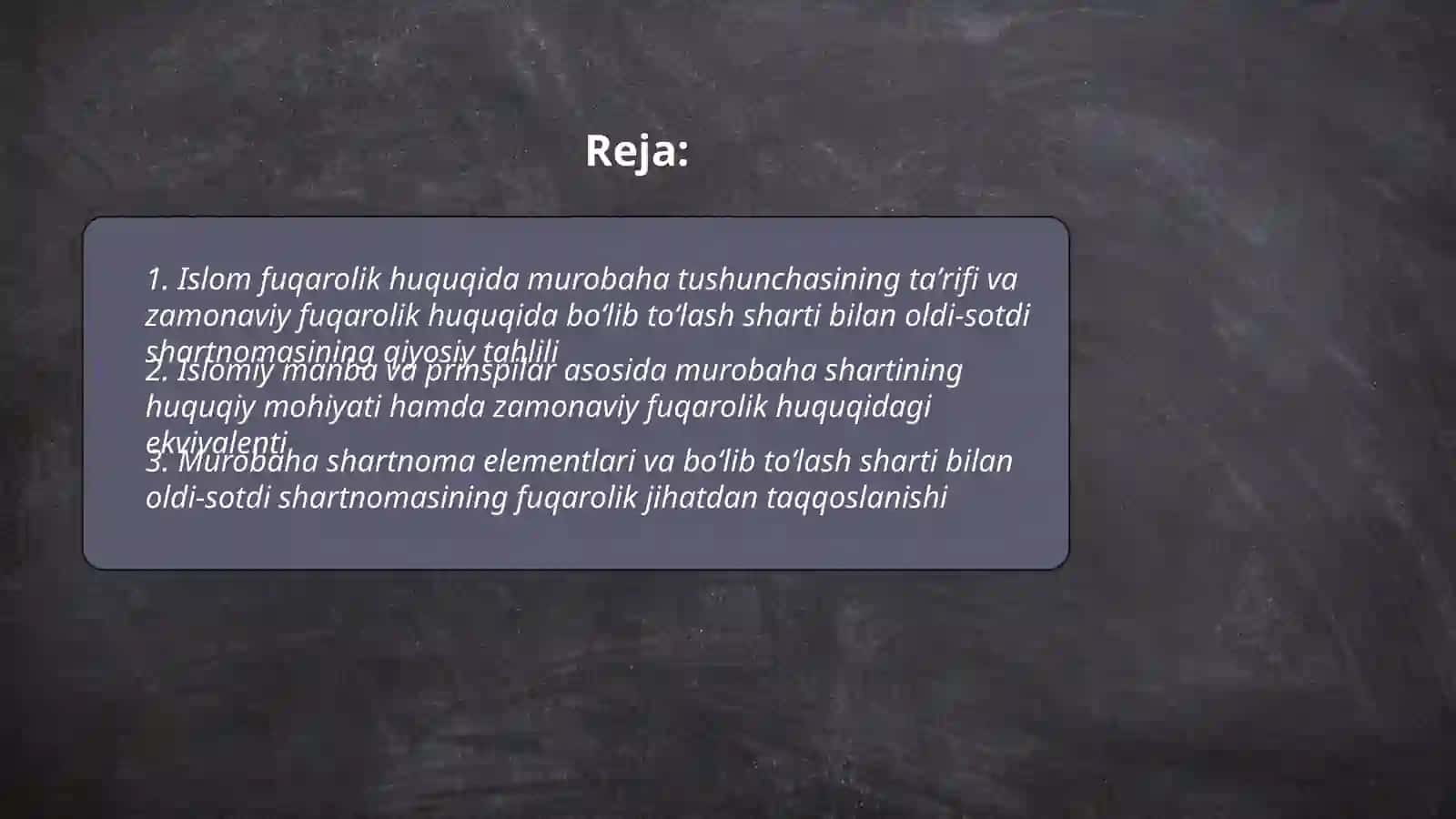 Islom fuqarolik huquqida murobaha tushunchasining zamonaviy fuqarolik huqidagi bo‘lib to‘lash sharti bilan oldi-sotdi shartnomasining qiyosiy tahlili 2