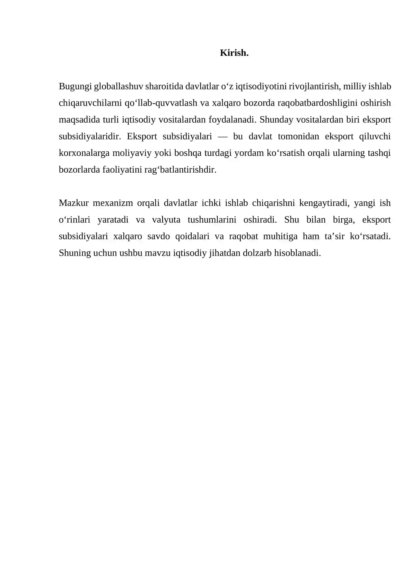 EKSPORT SUBSIDIYALARI 2