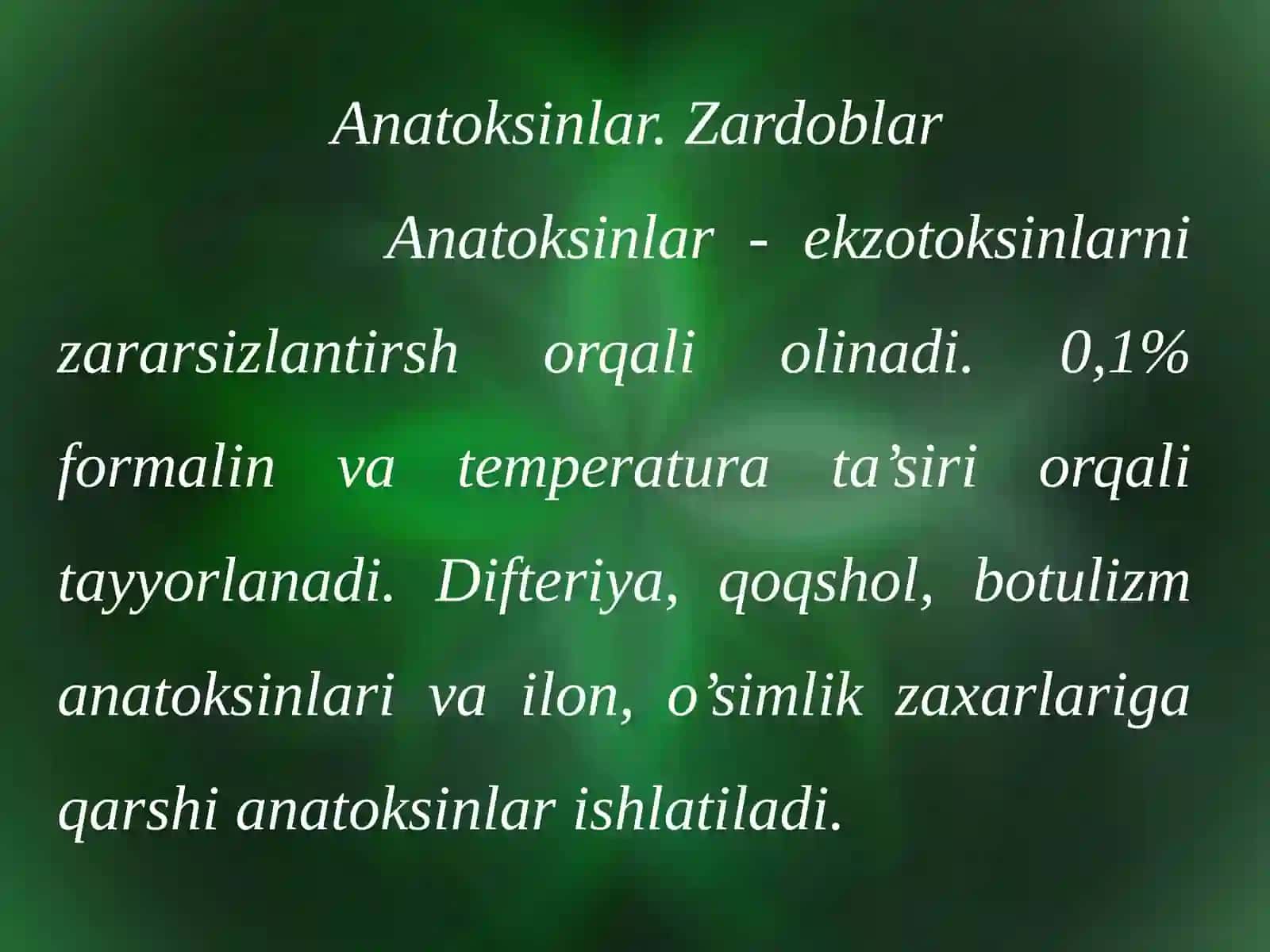 Vaksinalar va zardoblar 2