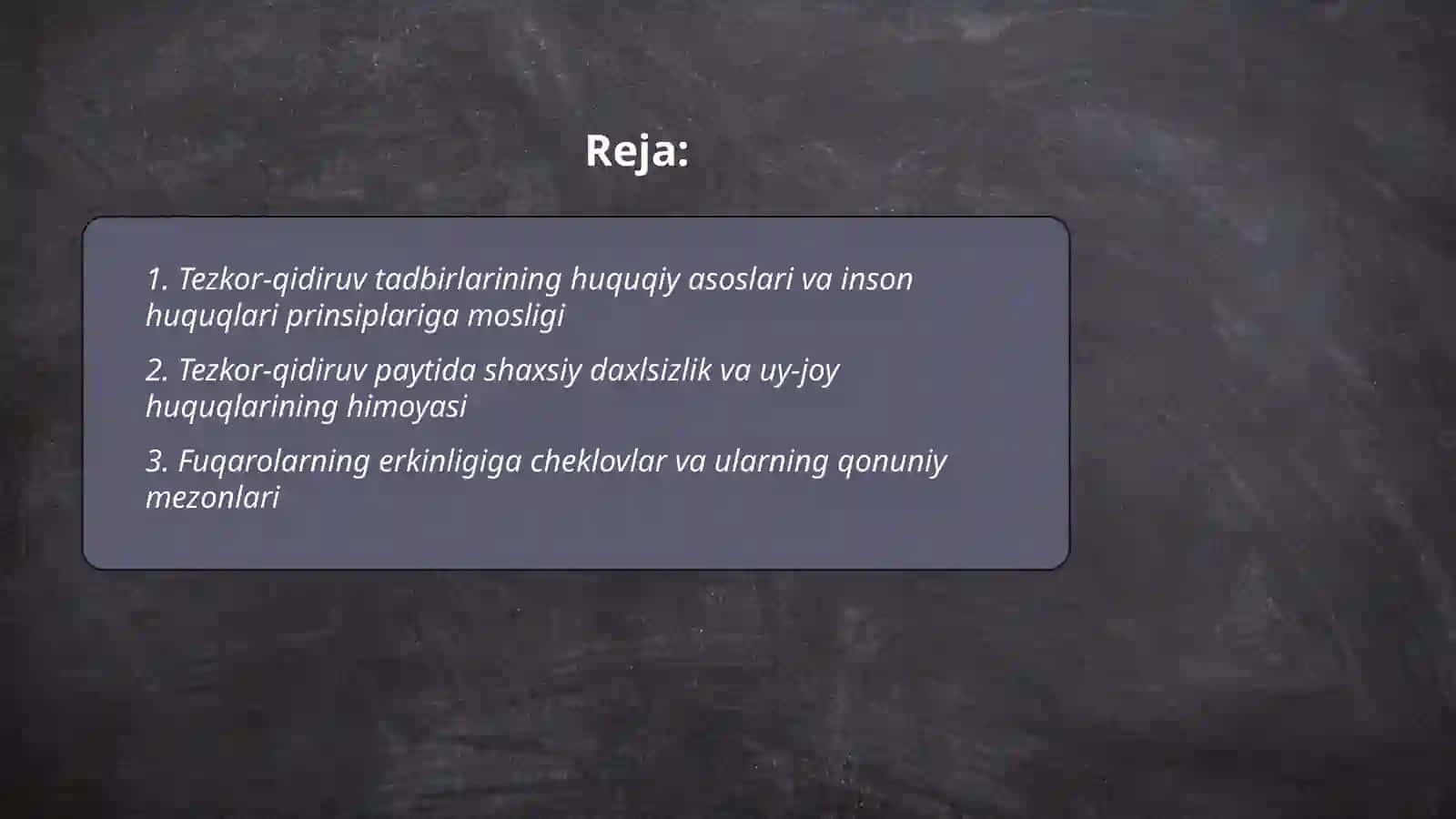 Tezkor-qidiruv Tadbirlarining Huquqiy Asoslari 2