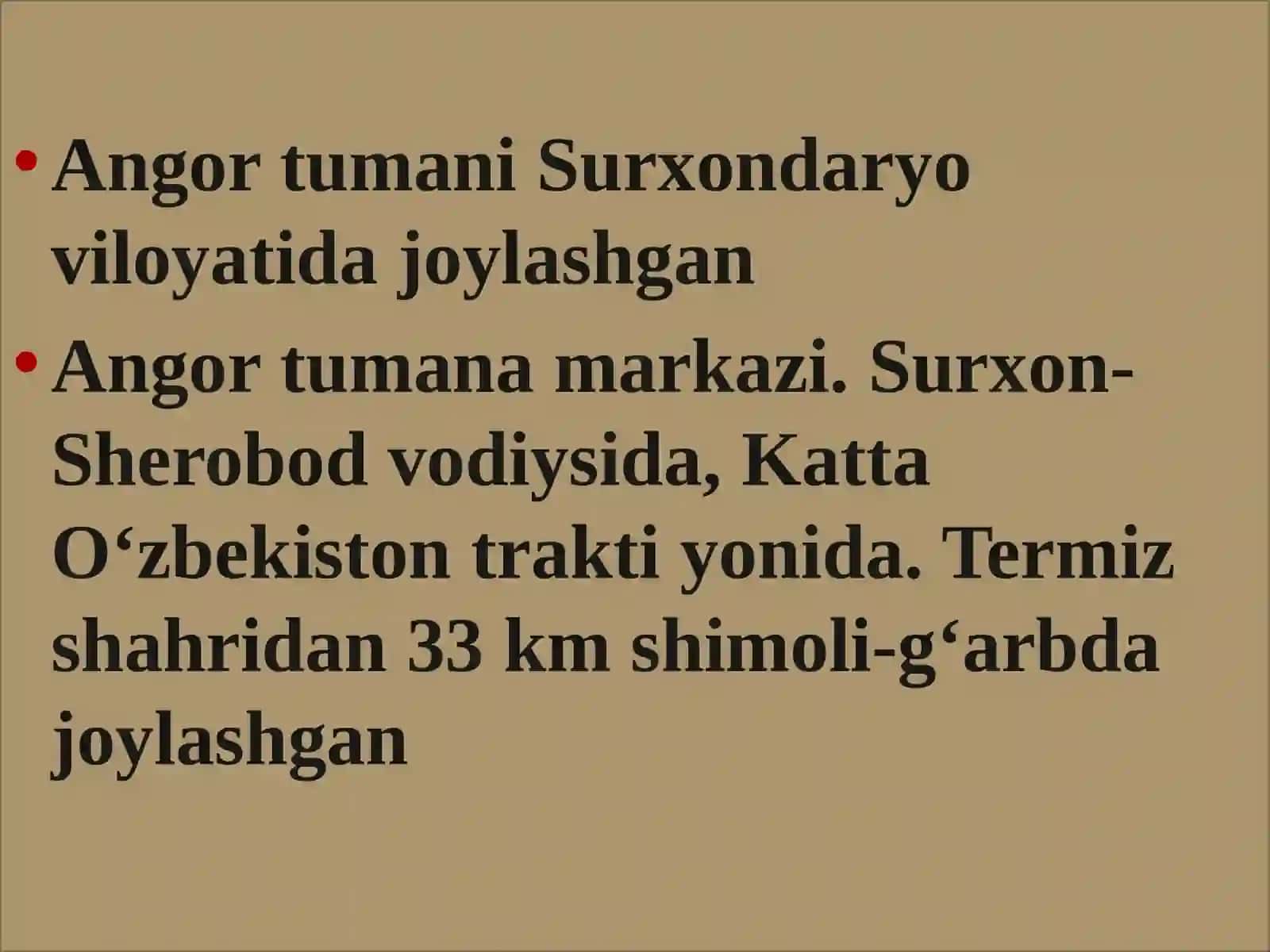 ANGOR TUMANI 2