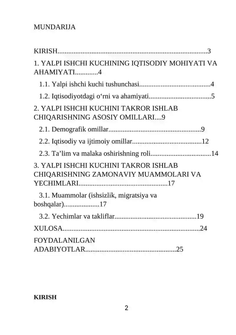 Yalpi ishchi kuchi va uni takror ishlab chiqarish 2