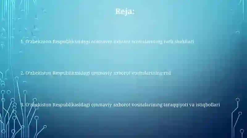 O‘zbekiston Respublikasida Ommaviy Axborot Vositalari 2