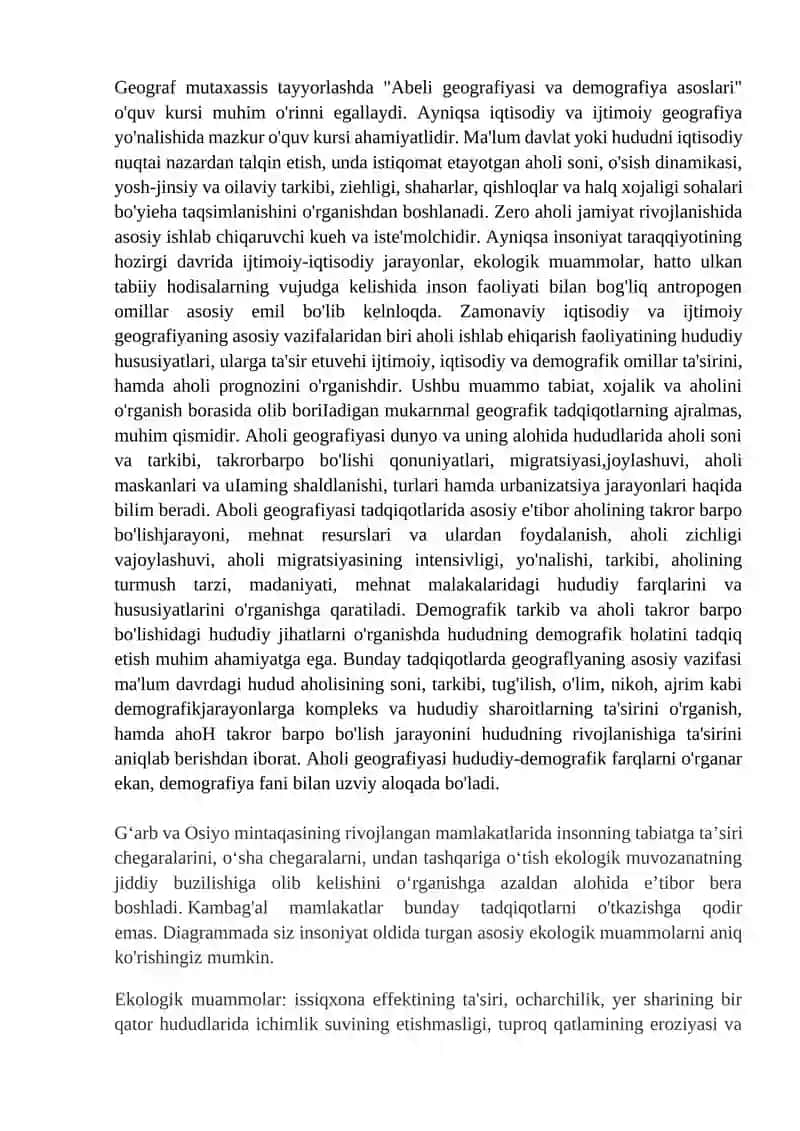 Abeli geografiyasi va demografiya asoslari 2