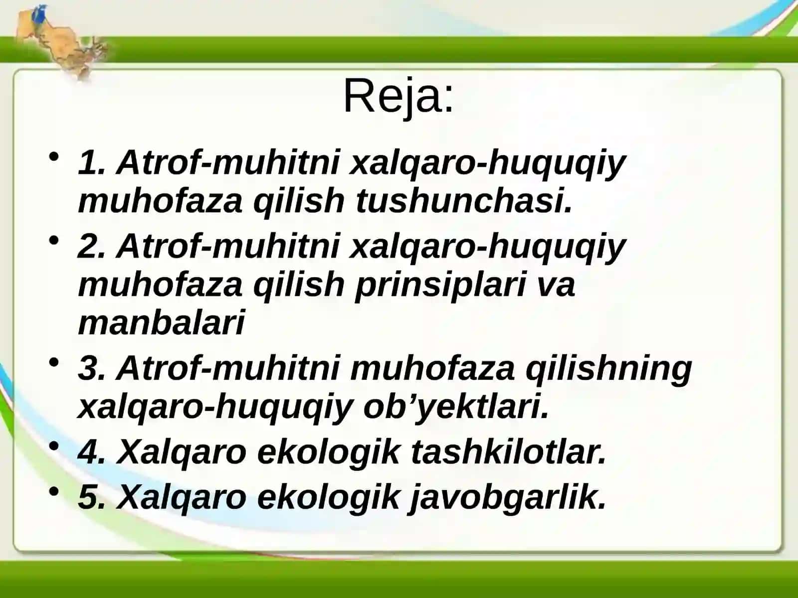 Atrof-muhitni xalqaro-huquqiy muhofaza qilish 2