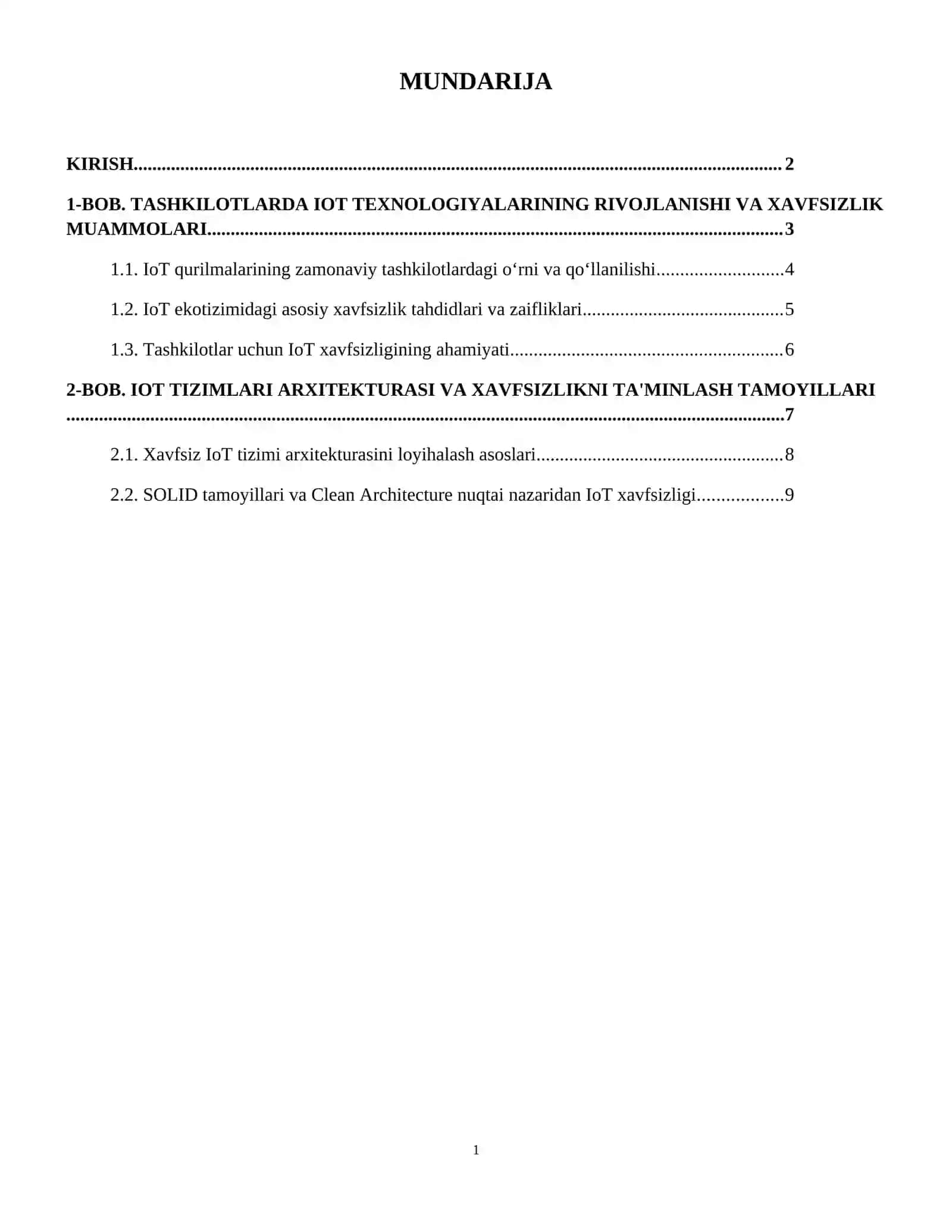 Tashkilotdagi IoT qurilmalarning xavfsizlik holatini o‘rganish. 2