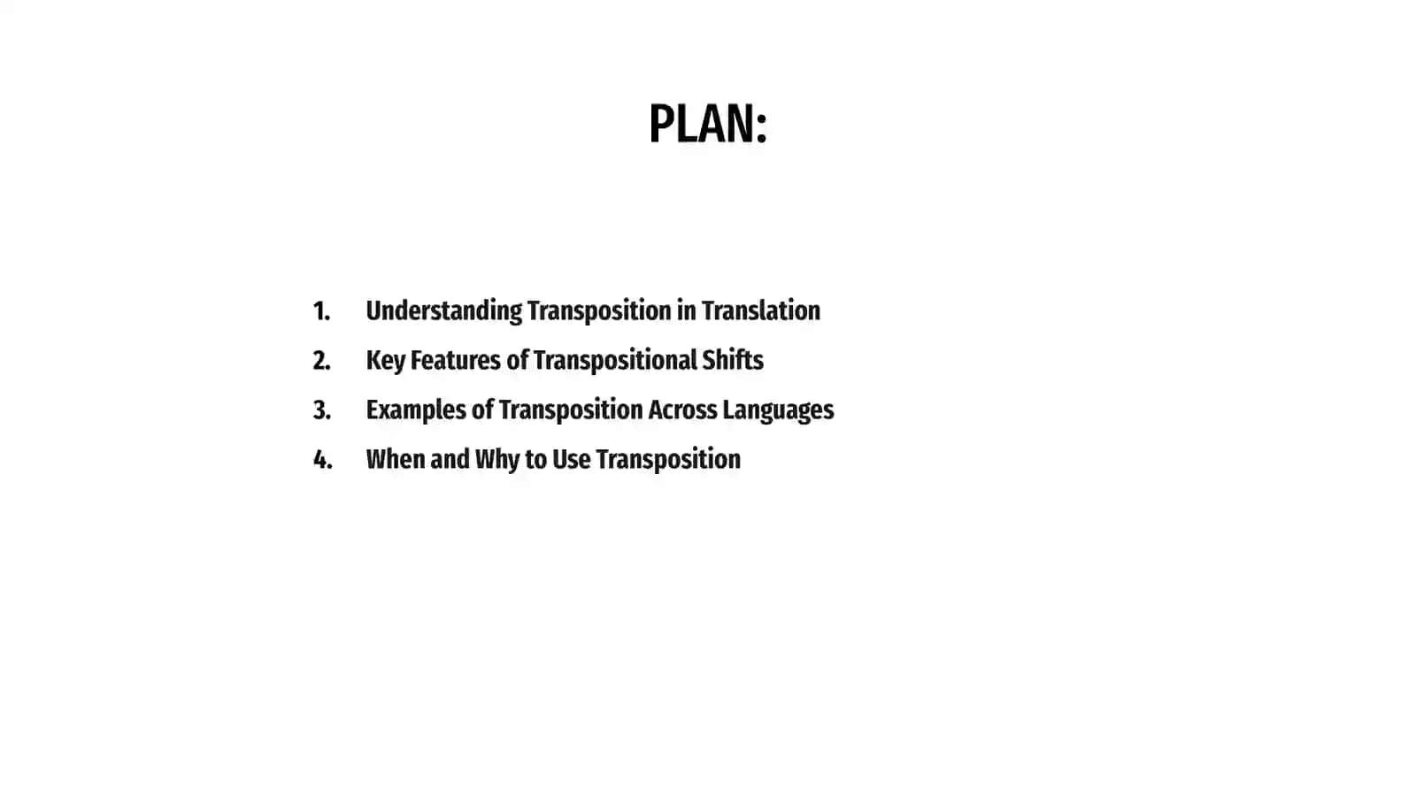 Transposition in Translation 2