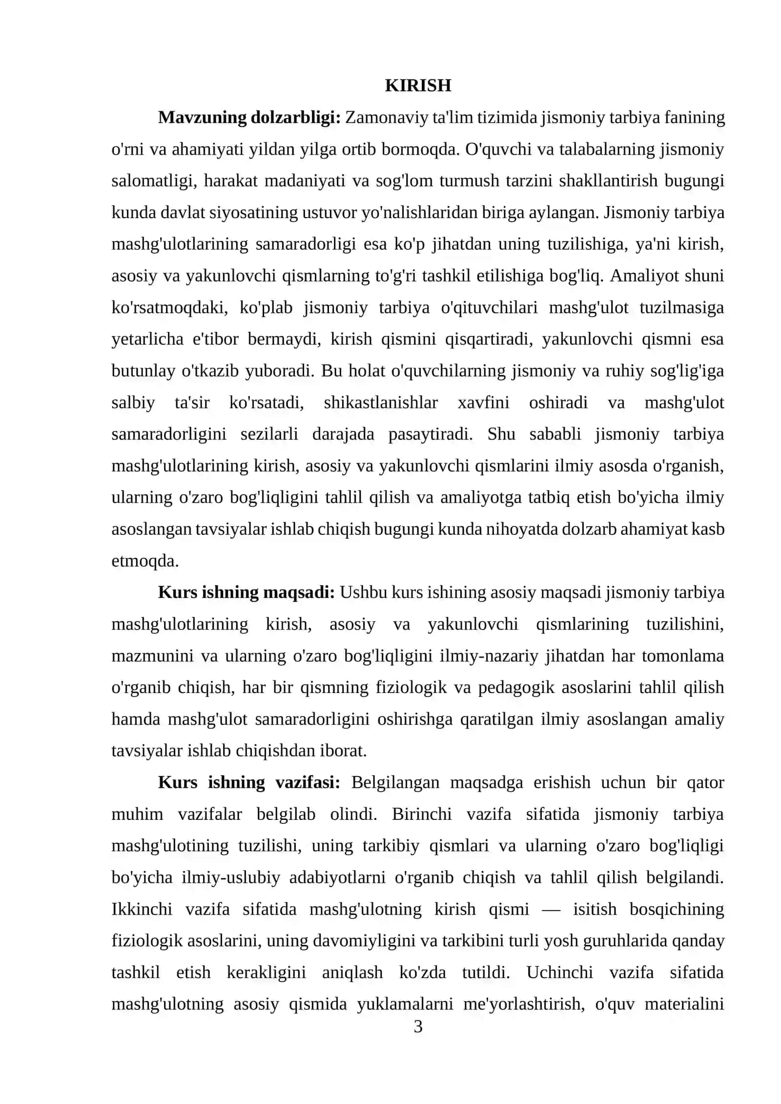 Jismoniy tarbiya fanining o'rni va ahamiyati 2