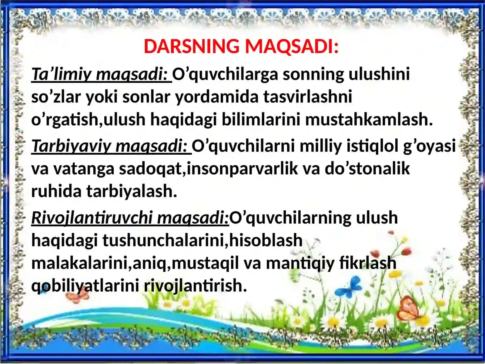 SONNING ULUSHINI SO’ZLAR YOKI SONLAR YORDAMIDA TASVIRLASH 2