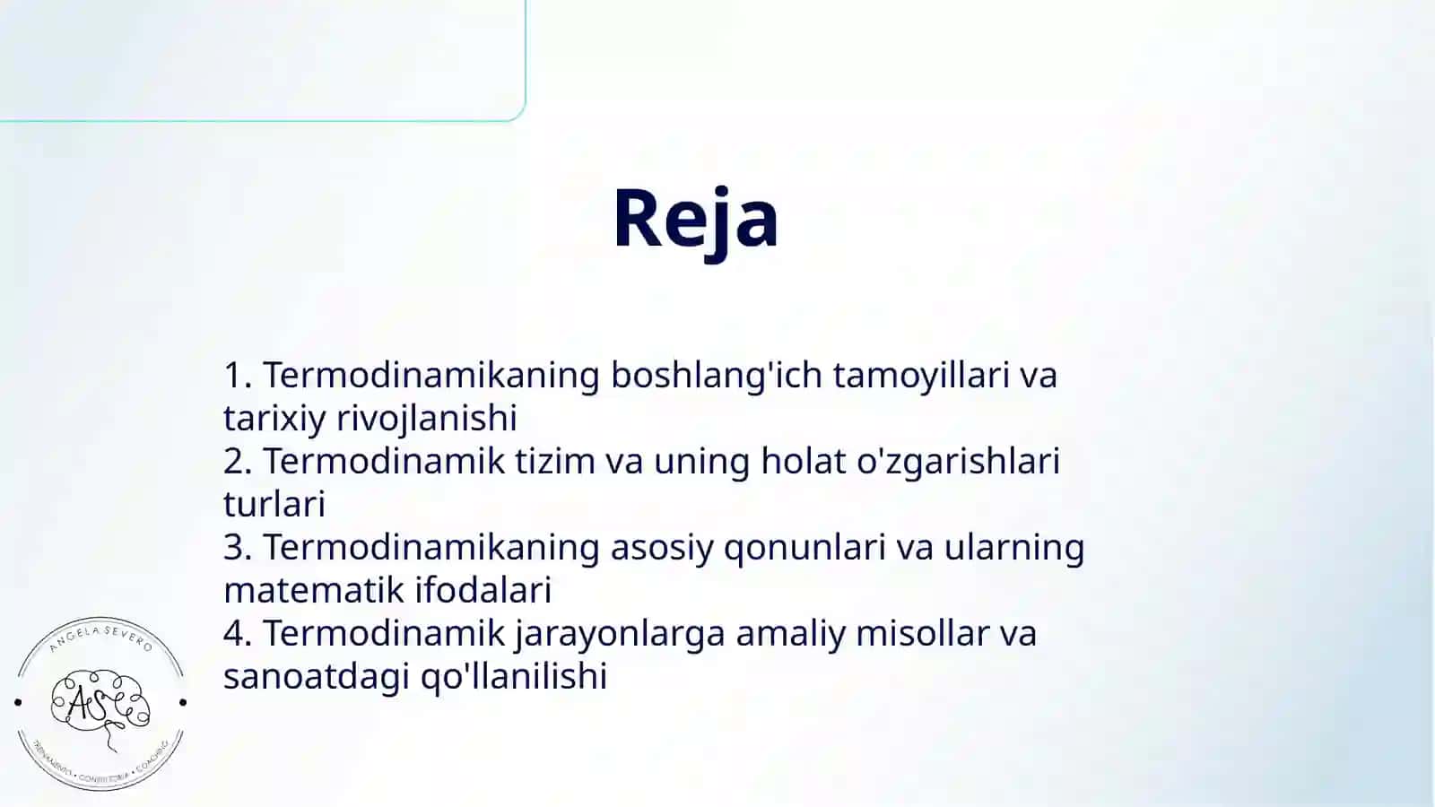 TERMODINAMIKANING ASOSIY TUSHUNCHALARI VA QONUNLARI 2