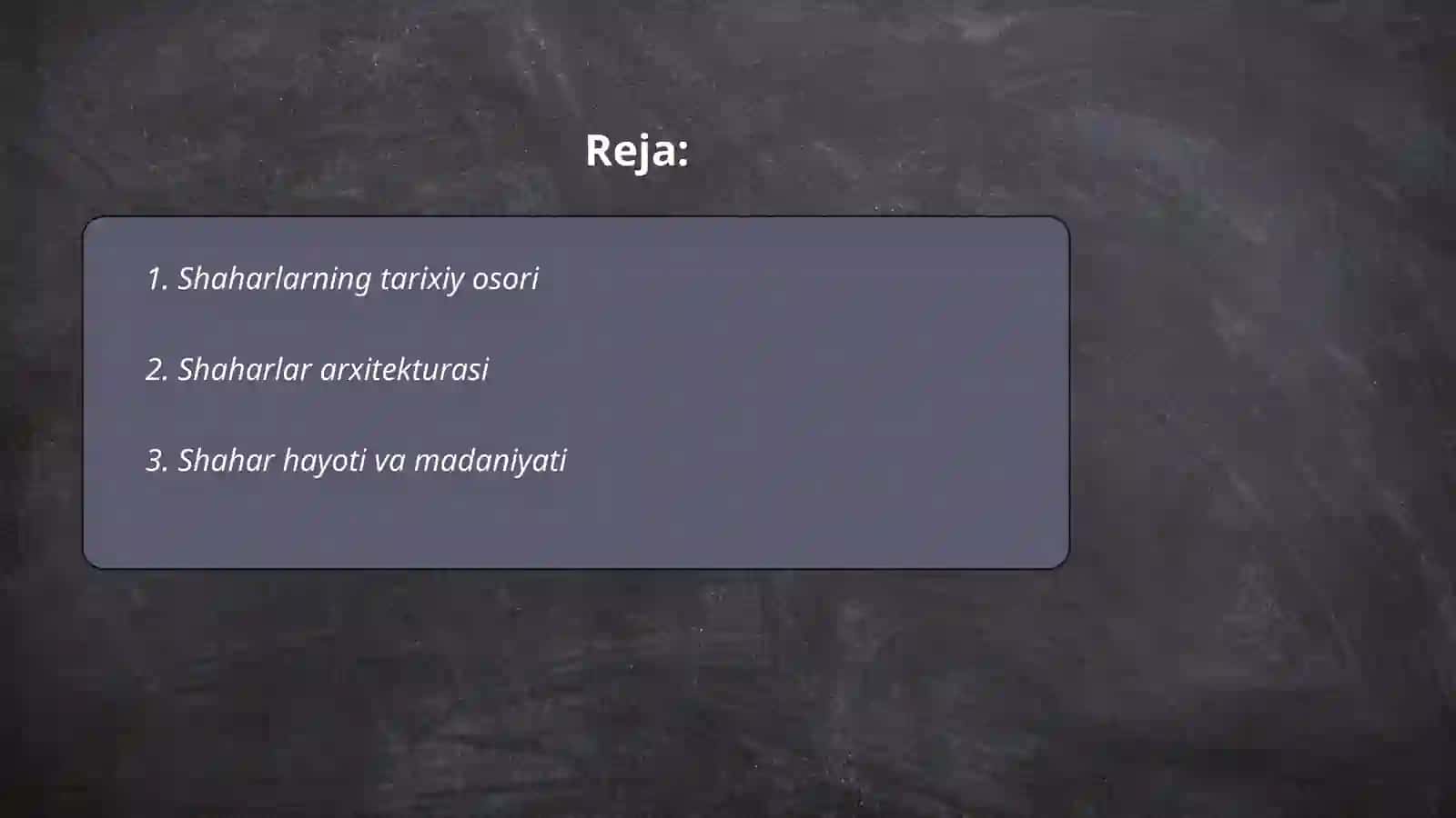 Shaharlar rasmli topshiriq 2