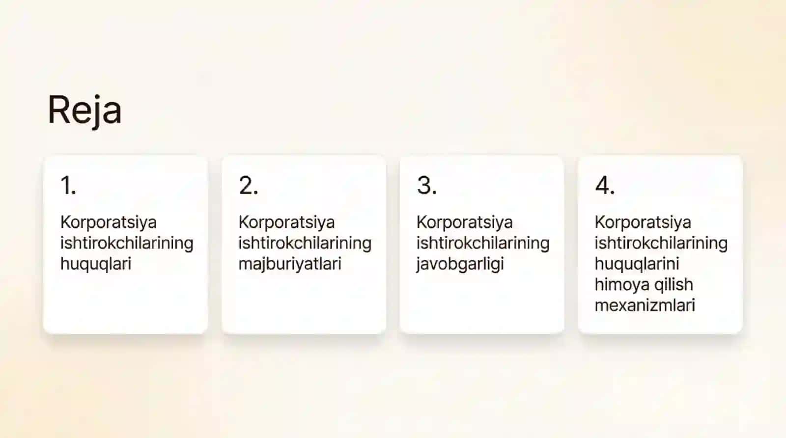 Korporatsiya ishtirokchilarining huquq va majburiyatlari 2