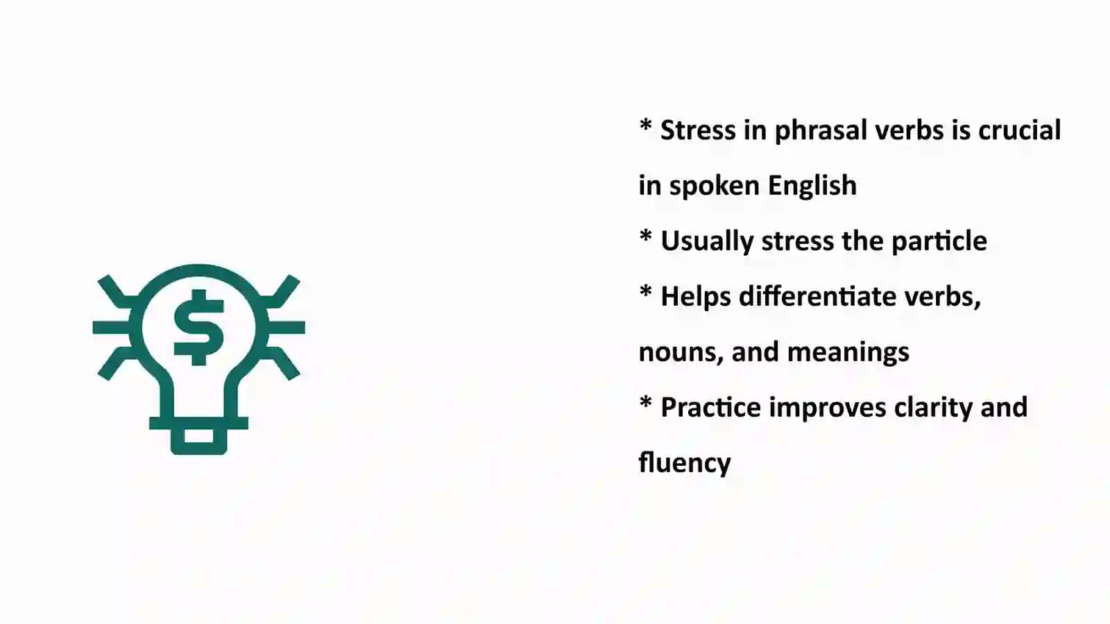 Stress in Phrasal Verbs 2