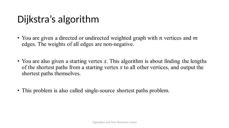 Dijkstra’s algorithm 2