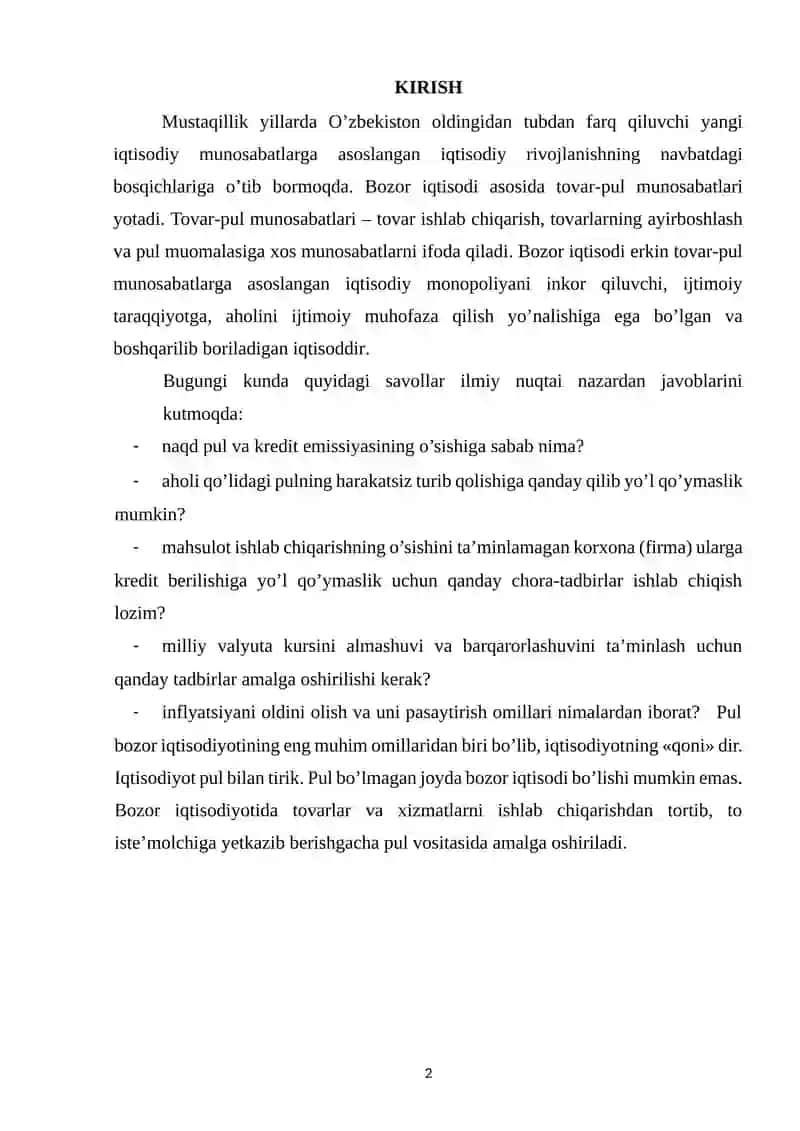 PUL NAZARIYALARI VA ULAR BO‘YICHA MUNOZARALI QARASHLAR 2