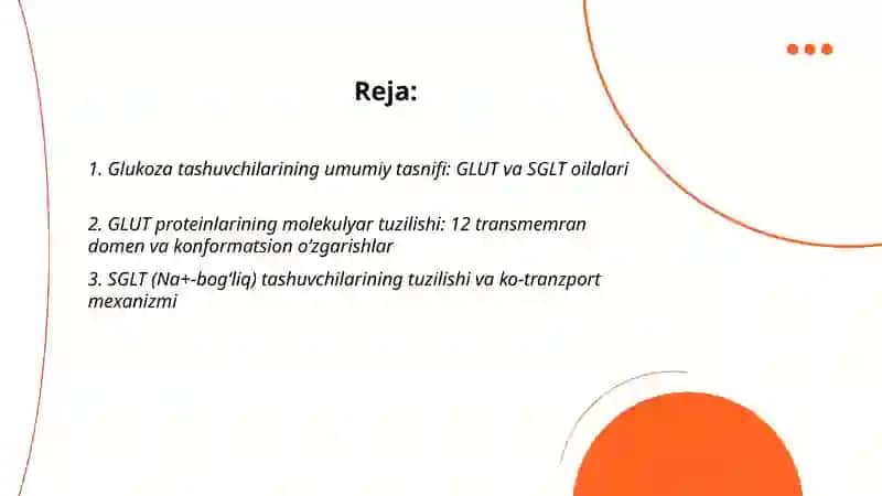 Glukoza tashuvchilarining tuzilishi 2