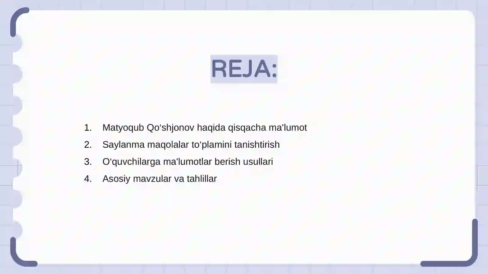Saylanma maqolalar to‘plamini o‘qib o‘zlashtirish 2
