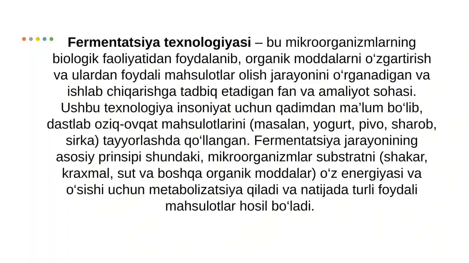 Oziq-ovqatmahsulotlari texnologiyasi 2