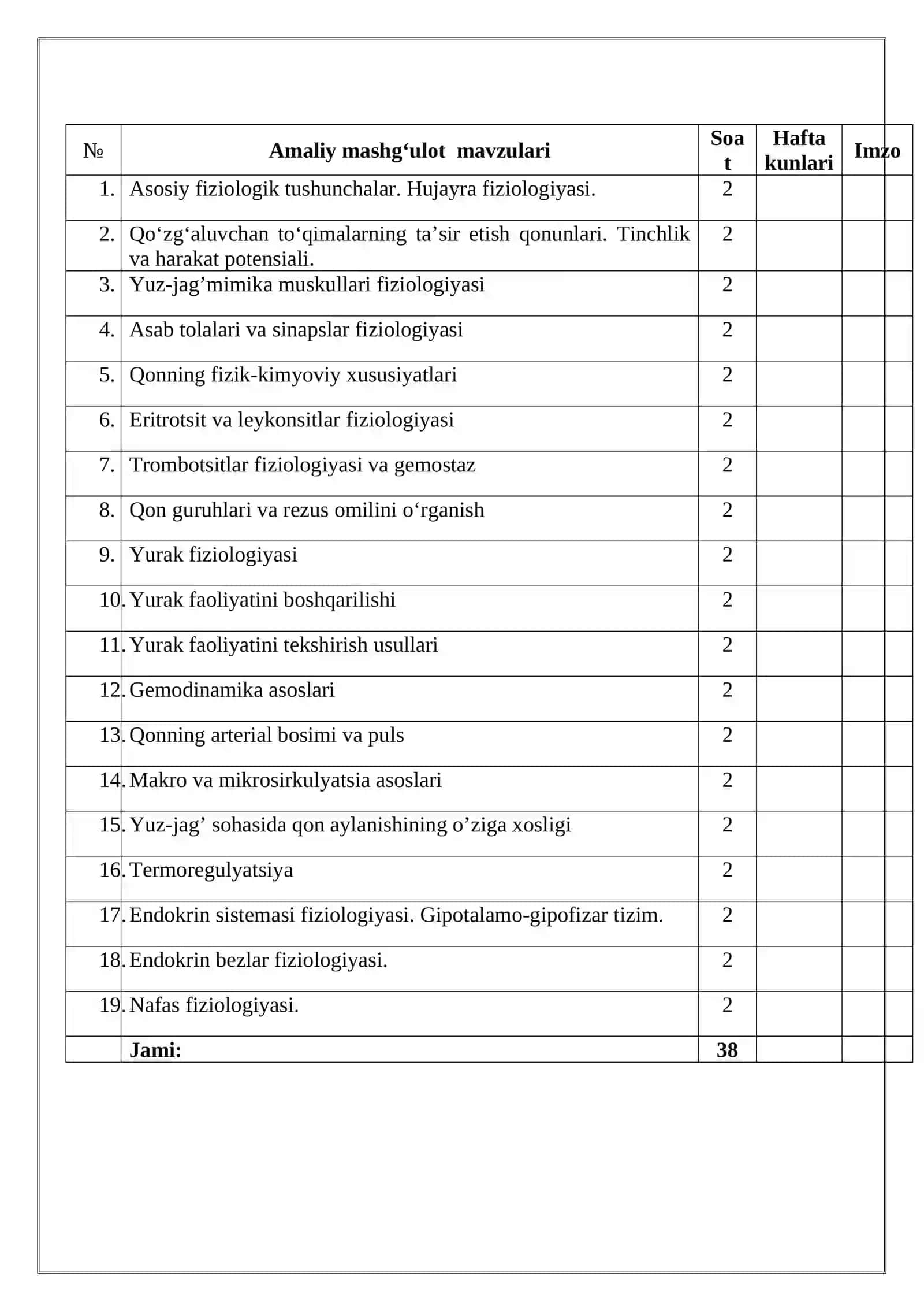 YUZ-JAG’ SOHASI FIZIOLOGIYASI MODULIDAN 2